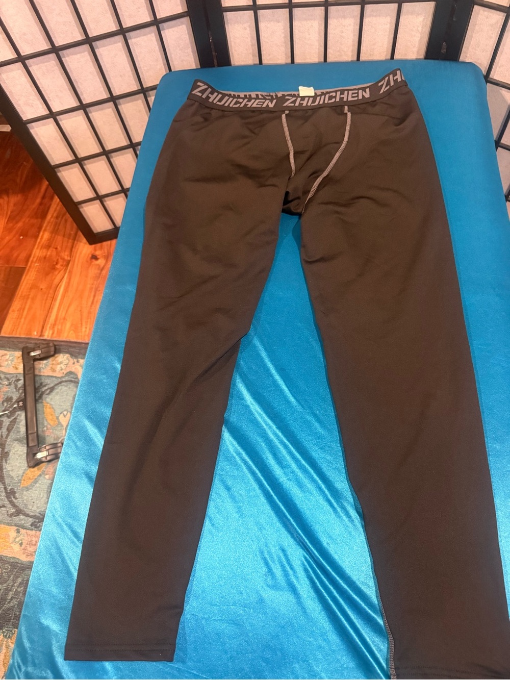 2 Black Men’s Athletic Thermal Pants (G2)